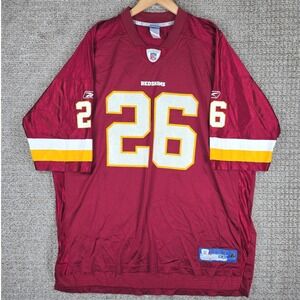 SIGNED Reebok Washington Redskins Clinton Portis 26 NFL Jersey Mens XXL Red